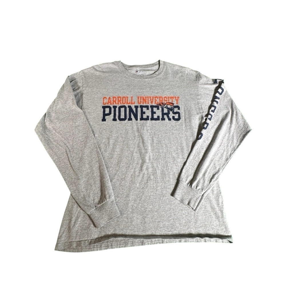 Champion Carroll University Pioneers Long Sleeve Shirt Women’s M Gray